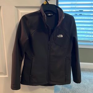 North Face dark grey soft shell jacket, like new